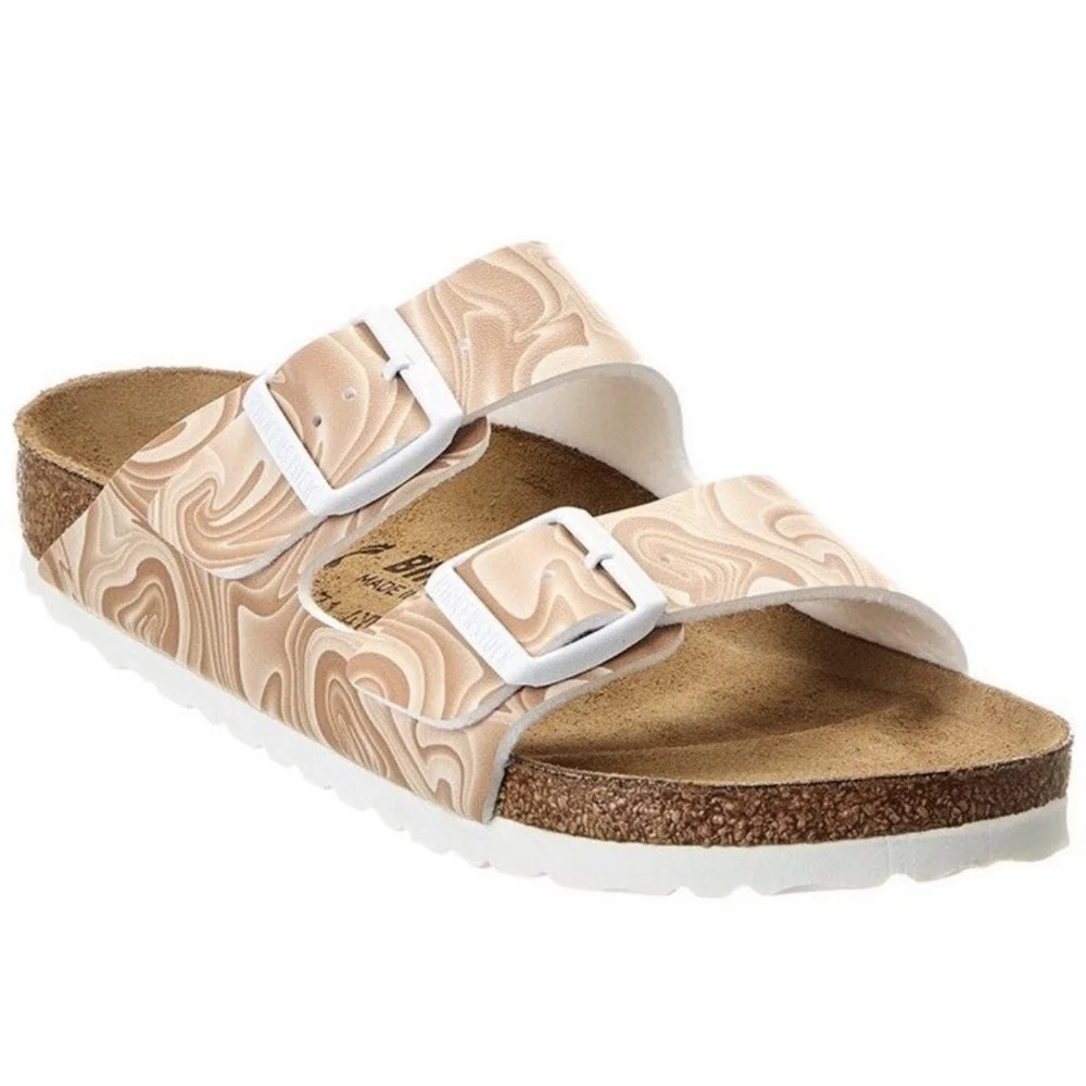 Birkenstock Arizona BiokoFlor Sandal Beige wave size 10 EU size 41 - Picture 2 of 16